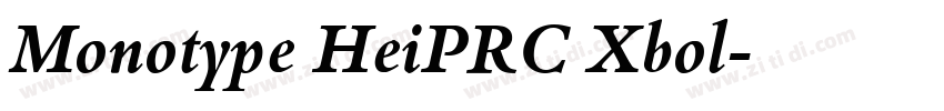 Monotype HeiPRC Xbol字体转换